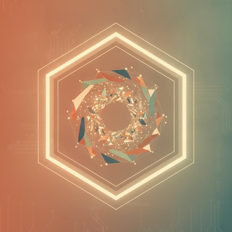 Abstract illustration of an AI agent working autonomously within a defined glowing boundary