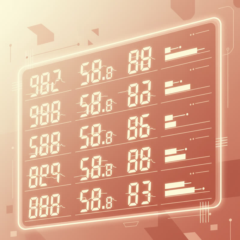 An AI model leaderboard where the scores shimmer and distort like a mirage